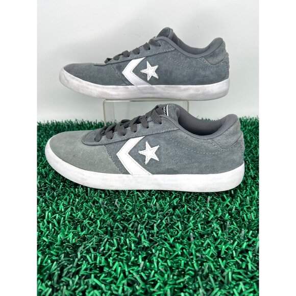 Converse Womens Size 7 Gray & White Suede Leather Sneakers‎ - Picture 2 of 7